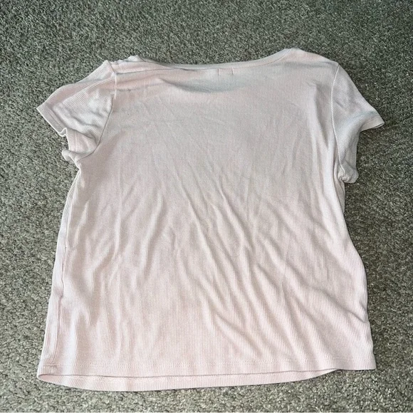 SOLD | Garage - Light Pink Ribbed Baby Tee - Large - Picture 2 of 3